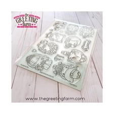 ANYA REBOOT KIT-The Greeting Farm Clear Stamp-Stamping Craft-Beanie-Nurse-Latte