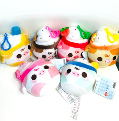 Cuddle Barn **PlushGoals COW MOOSHAKE Clips**Choose your Flavor NWT