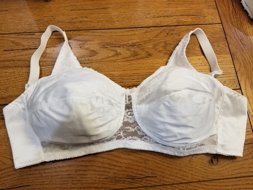 Airway Mastectomy Bra 38D White Lace Top Cup 1460 New