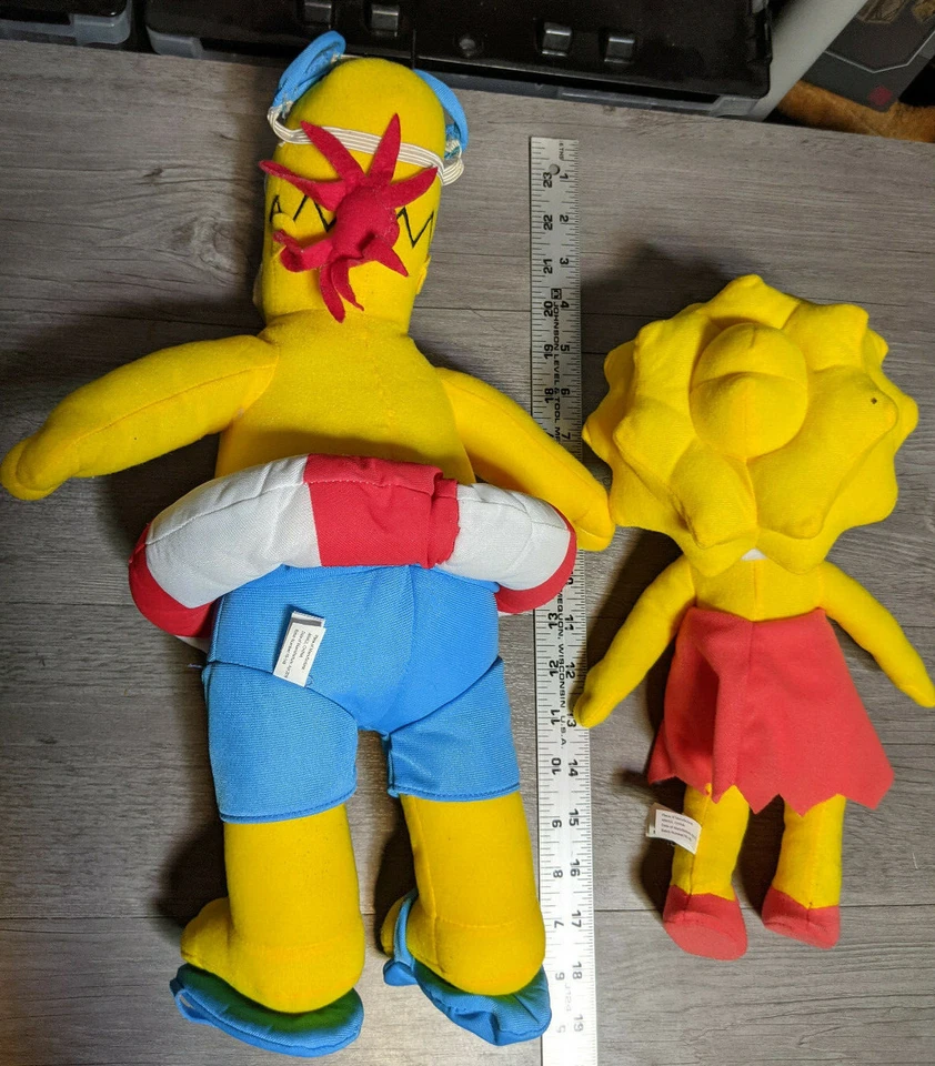 18-дюймовая плюшевая кукла Beach Homer Simpson & 13-дюймовая Lisa фигурки игрушек The Simpsons - Изображение 3 из 3
