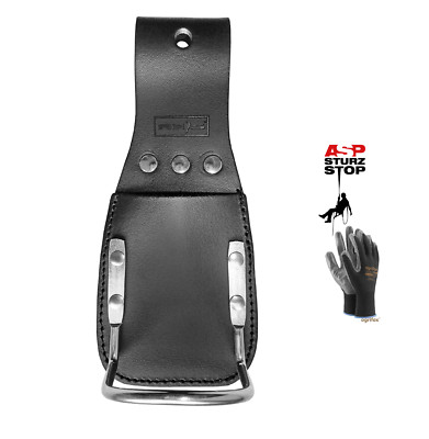Hammerhalter inkl. Messertasche ECHT Rindsleder Hammerschlaufe inkl. Handschuhe
