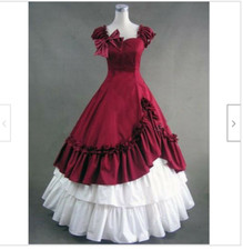 Victorian Belle Fantasy Fairytale Dress Ball Gown Period Halloween Costume Y
