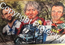 Joey Robert & William Dunlop Tribute Flag Isle Of Man TT Road Race