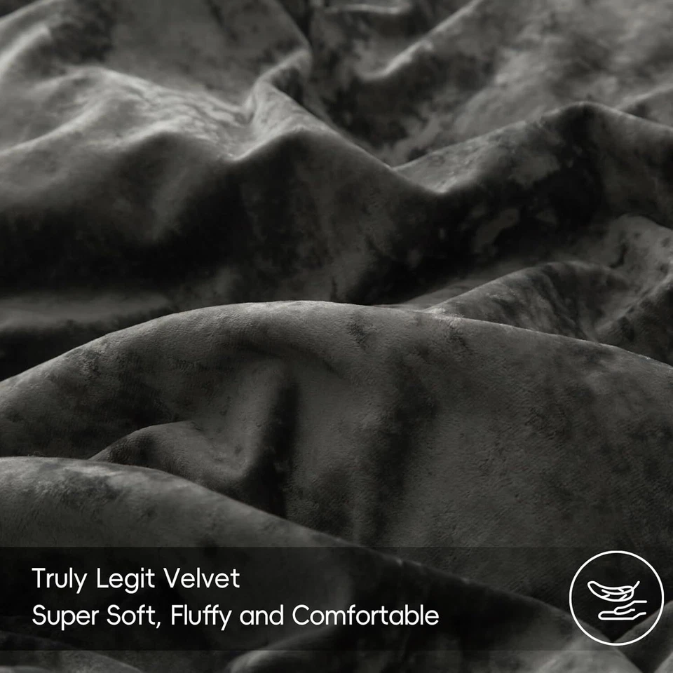 Truly Velvet Duvet Cover Set Queen Size, 3pcs Breathable Comforter Cover Set - Image 4 of 4