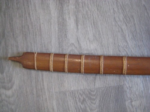 Vintage Vietnamese Montagnard Sword- Wooden Scabbard Carved Handle/free shipping - Picture 3 of 6