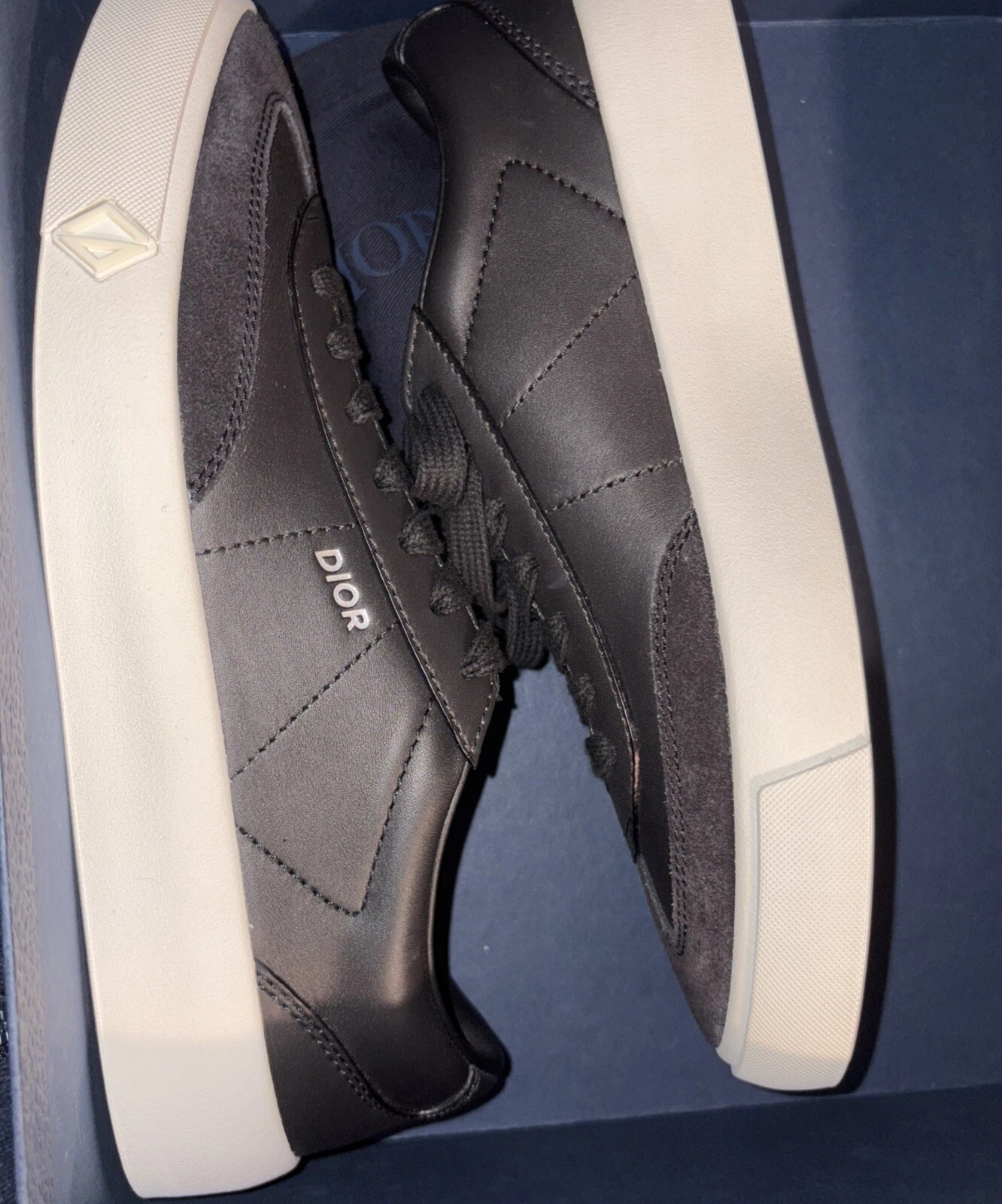 Baskets basses homme Dior B101 en cuir taille 7,5 EU taille 38 fabriquées en Italie vente au détail