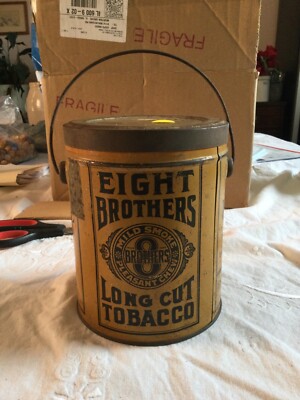 Eight Brothers Long Cut Tobacco Tin Advertising - Prop for TV seires 