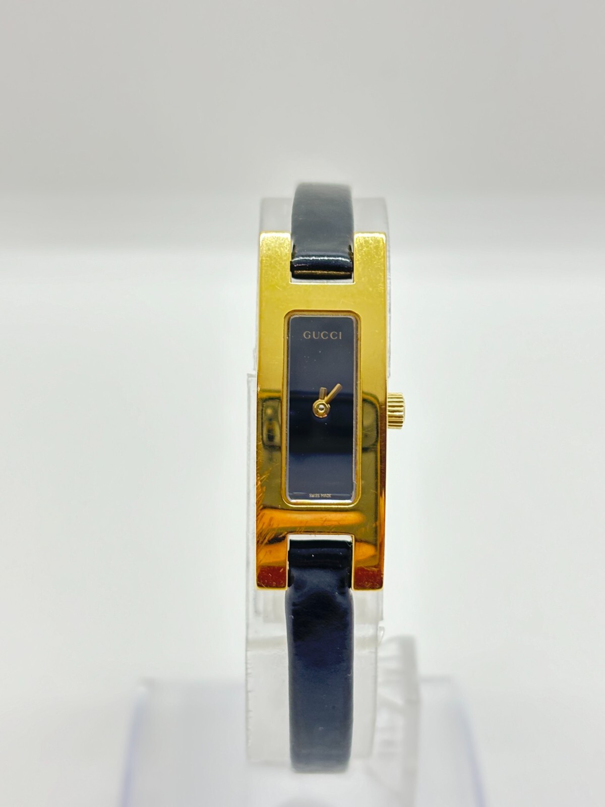 [Exc+5] Gucci 3900L Gold Black Qz Women's Watch Vintage Used Working F/S