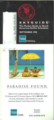 Sky Guide Ebay AMEX SkyGuide airline guide (OAG competitor) N Am pocket timetable 9/98 ...