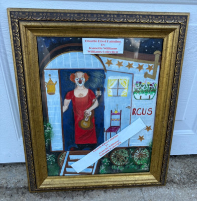 Charlie Rivel Clown Painting by Jeanette Williams 18'' x 15''