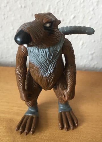 VINTAGE 1988 TEENAGE MUTANT NINJA TURTLES SPLINTER RAT JOINTED TOY PLAY FIGURE - Picture 4 of 5