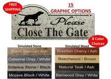 Please Close The Gate sign with Dog Silhouette - 3 3/8" x 7 7/8" FREE SHIPPING