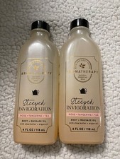 BATH  BODY WORKS AROMATHERAPY STEEPED INVIGORATION ROSE TANGERINE MASSAGE OIL