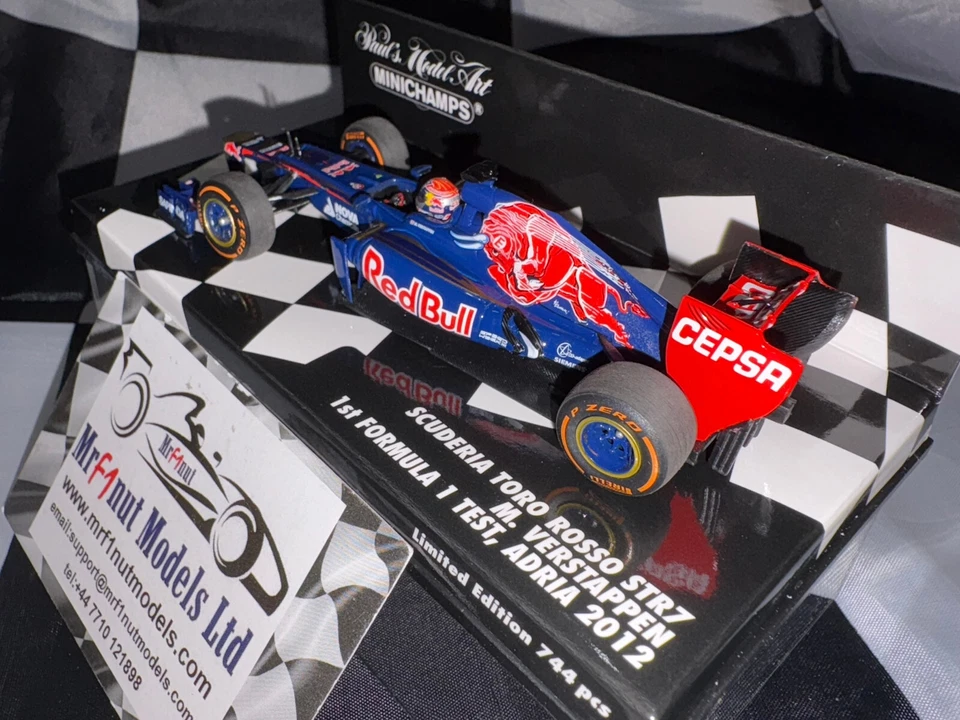 1:43 Minichamps 417149933 Max Verstappen Toro Rosso STR7 1st Test Adria 2014 - Image 4 of 4