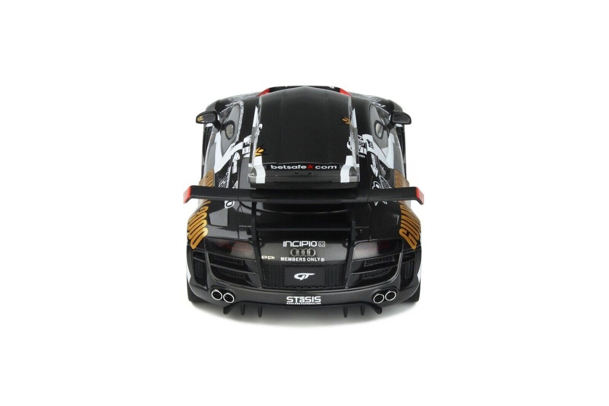 Miniature Audi R8 1/18 GT Spirit Body Kit Gumball 3000 Noire/Décorer