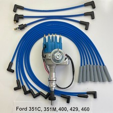 Ford Big Block 351cm 400 429 460 Blue Small Hei Distributor Spark Plug Wires