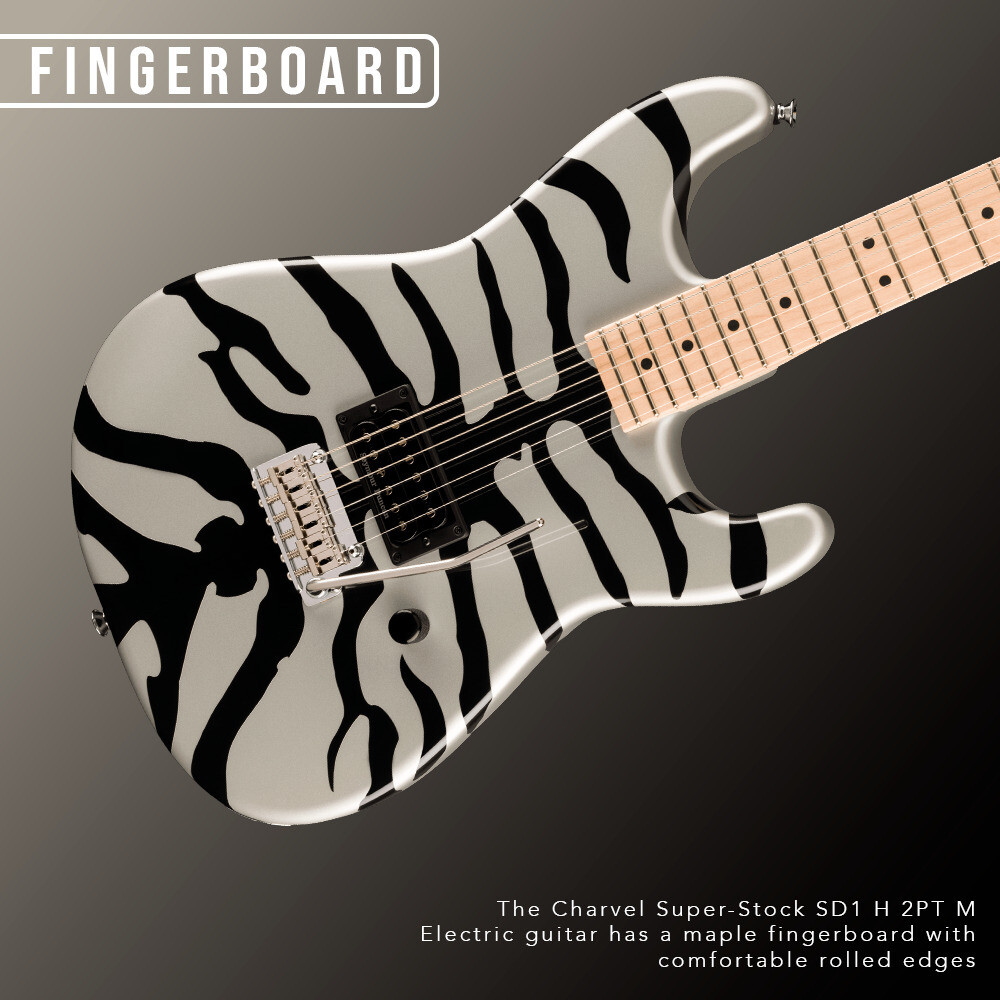 Charvel Super Stock SD1 H 2PT M Right Handed Silver Bengal