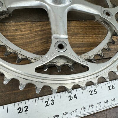 Vintage Shimano Dura Ace AX Crank Set Pedals Clips One Key 172.5