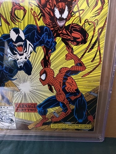 AMAZING SPIDER-MAN #362 Graded 9.8 CARNAGE & VENOM! WHITE PGS 1992 - Picture 4 of 10