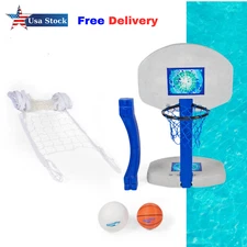 Swimming Pool Water Games - Hoop-In/Above Ground Pool Basketball and Volleyball