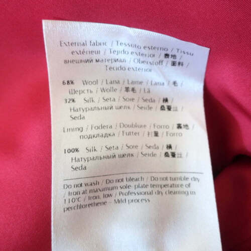 Valentino Pleat-Front Mini Dress Fuchsia Wool-Silk Crepe Size 6 Cap Sleeve Shift - 第 8/9 張圖片