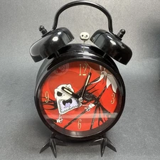 Disney Nightmare Before Christmas Jack Skellington Alarm Clock Metal Double Bell
