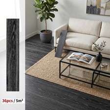 36pcs 5m² Floor Planks Tiles Self Adhesive Wood Effect PVC Vinyl Flooring Plank