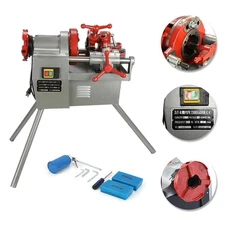 Electric Pipe Threader Machine (1/2" - 2") Threading Cutter, Deburrer Heavy Duty