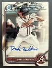 Drake Baldwin 2022 First Bowman Chrome Prospect 1st Bowman Auto Braves CDA-DBN