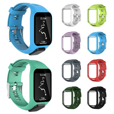 Silikon Uhrenarmband Kompatibel mit Tomtom Runner 3/Spark 3/Runner 2/Adventurer;