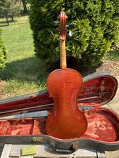 Vintage Eugen Meinel Markneukirchen Germany 4/4 Violin 1725 Stradivarius Bow