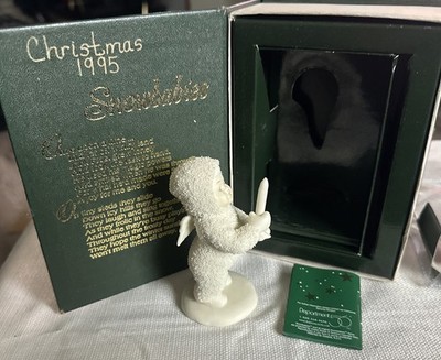 Department 56 Snow babies in Book Style Box #68233 One Little Candle Retired Vtg