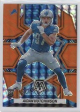 2022 Panini Mosaic NFL Debut Reactive Orange Prizm Aidan Hutchinson #287 2v5