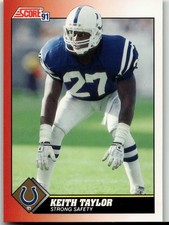 Keith Taylor 1991 Score Football Indianapolis Colts