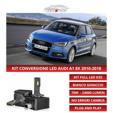 KIT COPPIA LAMPADE D3S LED DA XENON A LED 6000K BIANCO PER AUDI A1 8X 2010-2018