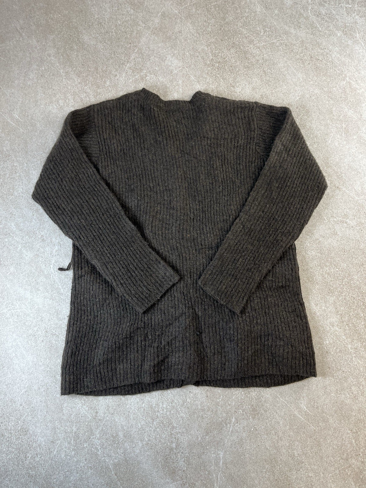 PENDLETON Brown Lambswool Cable Knit Button Up Ca… - image 6