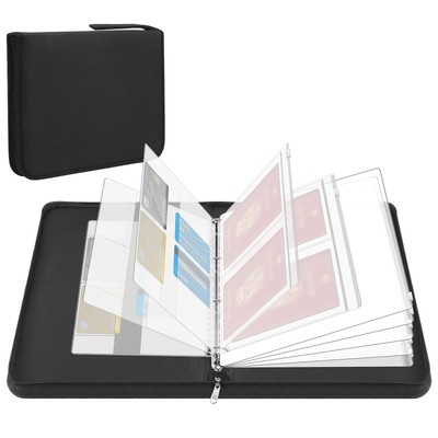 Important Document Organizer Zipper Binder Fireproof Waterproof with 13 Binde...