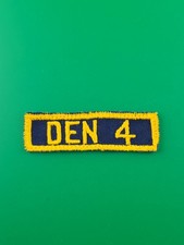 Den Number 4 Cub Scout Patch Plastic Back BSA Scouts America
