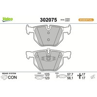 Valeo 302075 Bremsbelagsatz FüR Bmw 3 X1 E90 E93 E92 E91 E84 Bremse