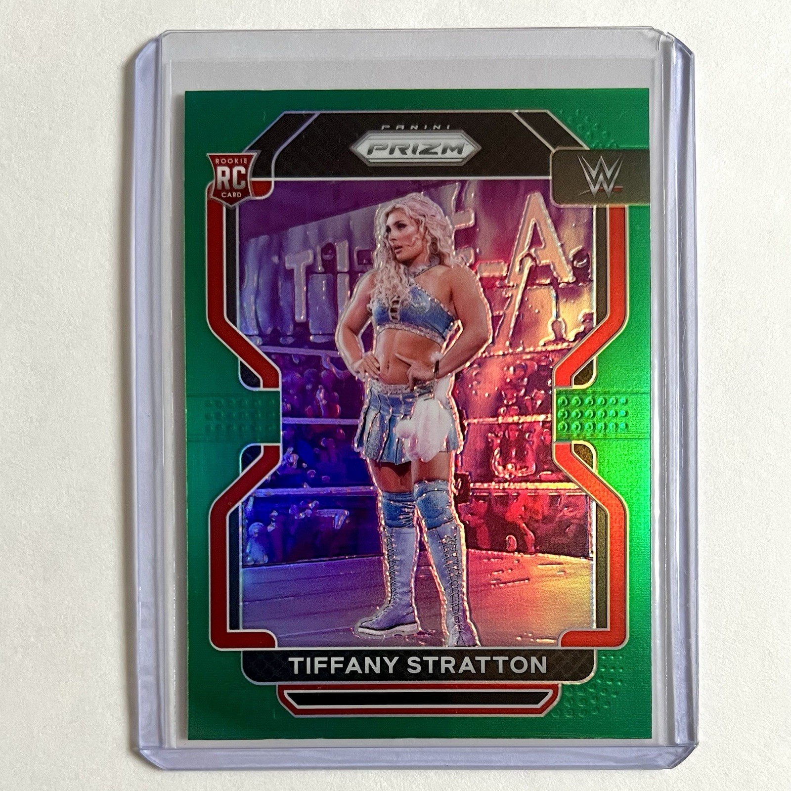 Tiffany Stratton Rookie Card 2022 Prizm WWE #104 Green Parallel Wrestling NXT