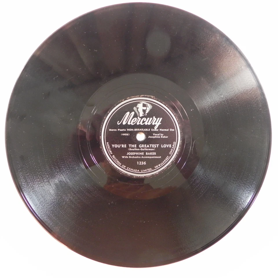 The Inimitable Josephine Baker 10" Box Set Original A-96 4 x 78 RPM Records Only - Image 3 of 4