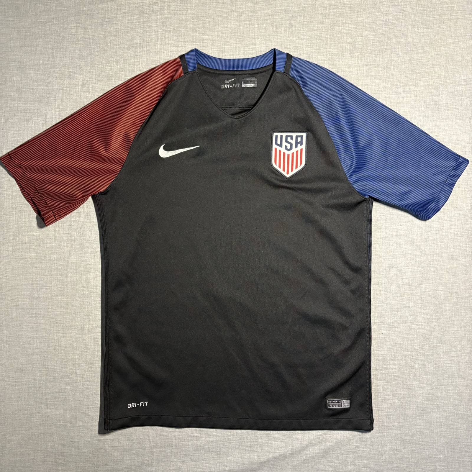 Nike USA National Team Away Soccer Jersey Mens M Black USMNT 2016-17 Dri-Fit