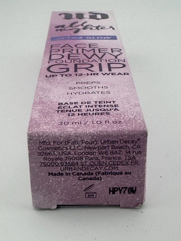 Urban Decay All Nighter Ultra Glow Face Primer 1.0oz NEW Boxed Dewy Foundation G - Image 2 of 4