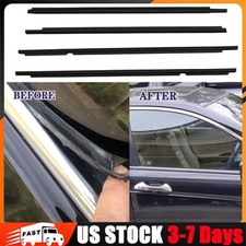 4 Pcs Door Window Molding Weatherstrip Seal Strips For Toyota Corolla 2009-2012