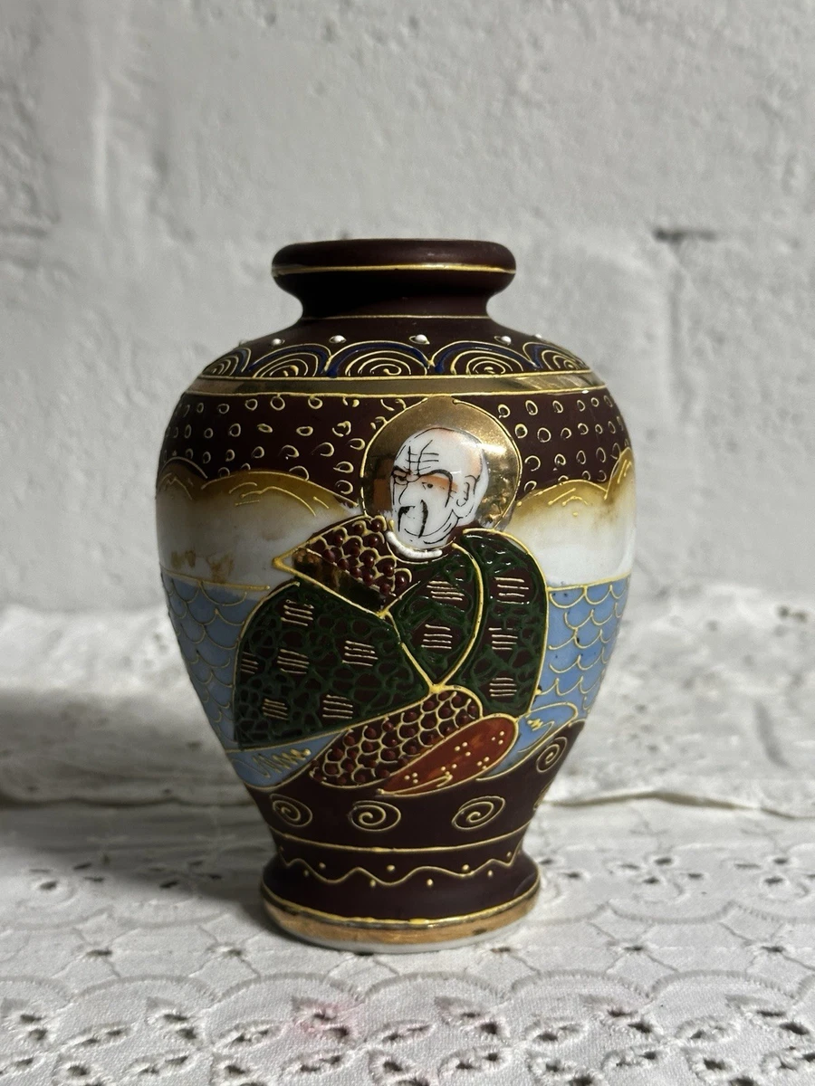 金色日本古董花瓶| eBay