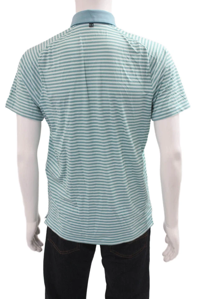 Under Armour Mens Striped Short Sleeves Rugby Shirt Blue Size Small - Image 3 of 4