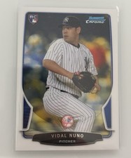 2013 Bowman Chrome Vidal Nuno #166 Rookie RC New York Yankees Baseball Card. rookie card picture