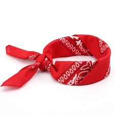 12 Pack Red Bandanas 21 inch Paisley Cowboy Headband Bulk Party Handkerchief
