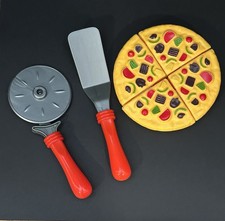 Pretend Pizza Pizza Cutter Serving Spatula - Play Food w/Real Cutting Sound