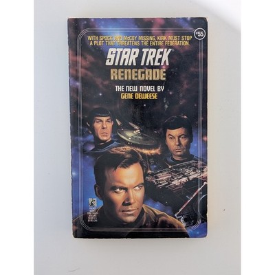 Star Trek Renegade Book Sci-Fi Novel Gene DeWeese #55 Unisex